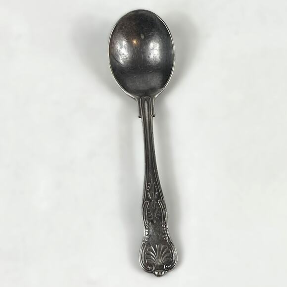 Vintage U.S. Navy Silverplated Spoon Kings Pattern 6" Antique Military Flatware - Picture 1 of 4